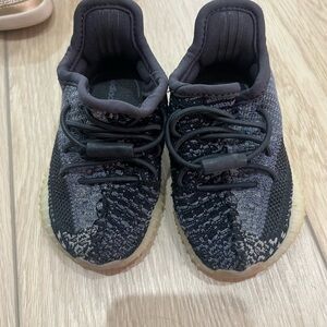 Yeezy Black and Gray Kids Sneakers